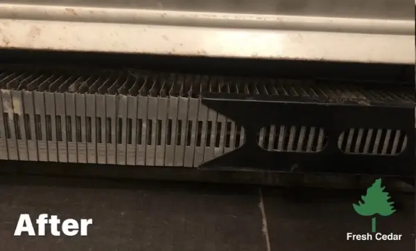 A heater after being cleaned